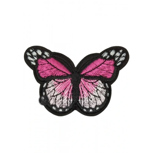 Aplike Ütü İle Yapışan Kelebek Pembe Arma 7x5 cm