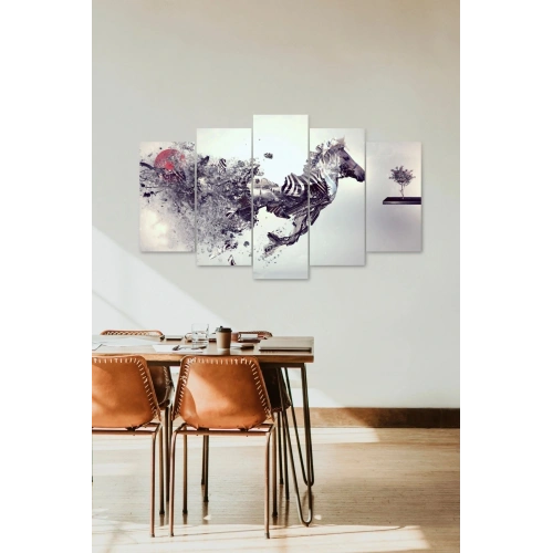 At ve Hüzün 5 Parçalı Mdf Tablo 60 x 100