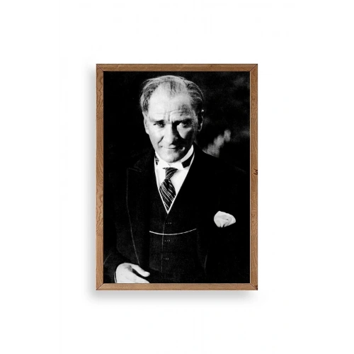 Atatürk Ahşap Çerçeveli Tablo 17 x 23