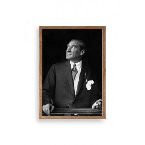 Atatürk Ahşap Çerçeveli Tablo 17 x 23