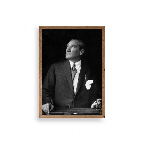 Atatürk Ahşap Çerçeveli Tablo 17 x 23
