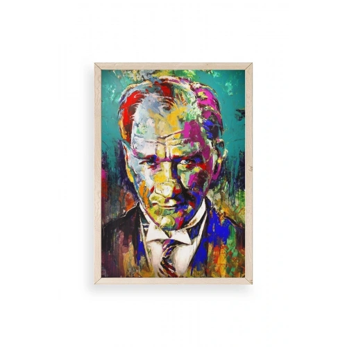 Atatürk Ahşap Çerçeveli Tablo 17 x 23