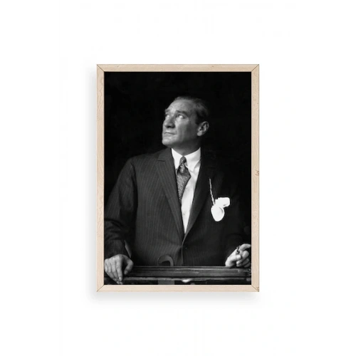 Atatürk Ahşap Çerçeveli Tablo 17 x 23