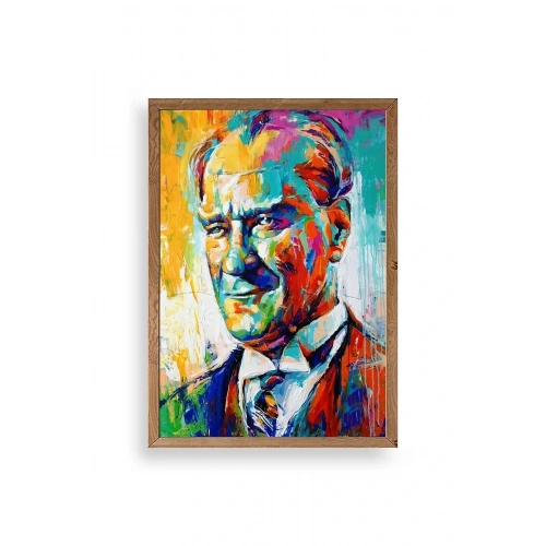 Atatürk Ahşap Çerçeveli Tablo 17 x 23