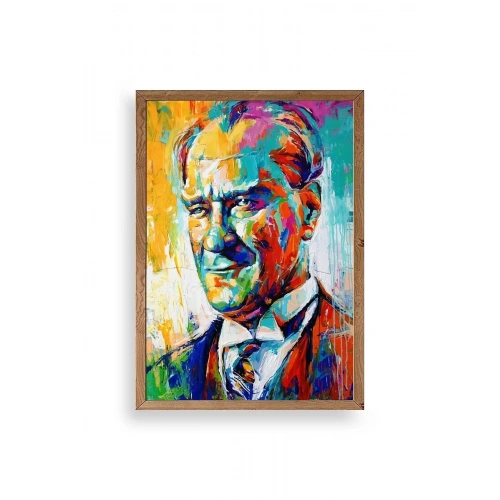 Atatürk Ahşap Çerçeveli Tablo 23 x 30