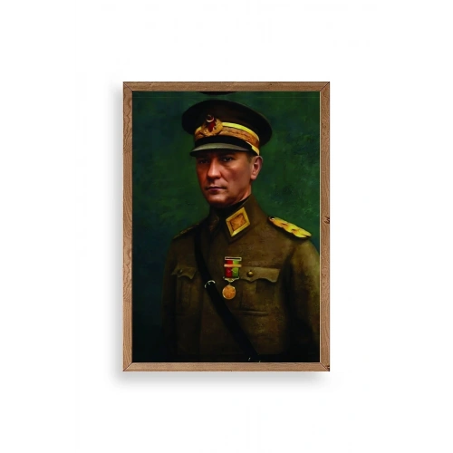 Atatürk Ahşap Çerçeveli Tablo 23 x 30
