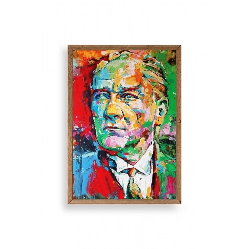 Atatürk Ahşap Çerçeveli Tablo 23 x 30