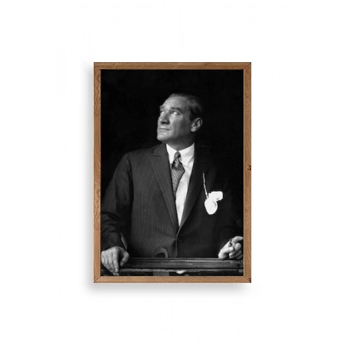 Atatürk Ahşap Çerçeveli Tablo 30 x 42