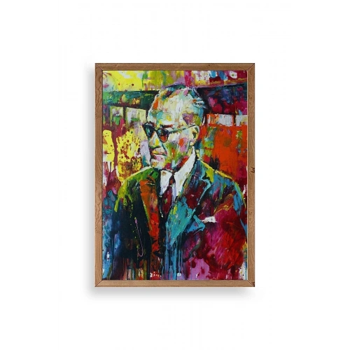 Atatürk Ahşap Çerçeveli Tablo 30 x 42