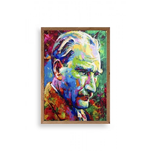 Atatürk Ahşap Çerçeveli Tablo 30 x 42
