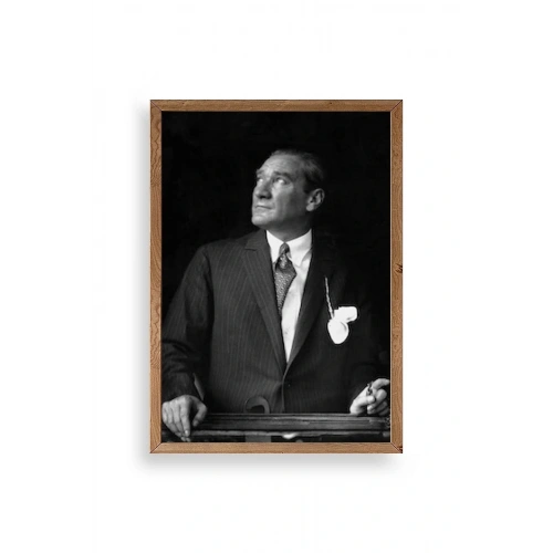 Atatürk Ahşap Çerçeveli Tablo 30 x 42