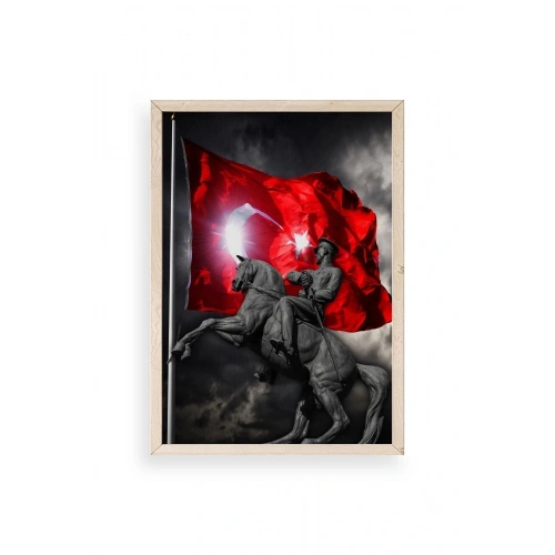 Atatürk Ahşap Çerçeveli Tablo 30 x 42