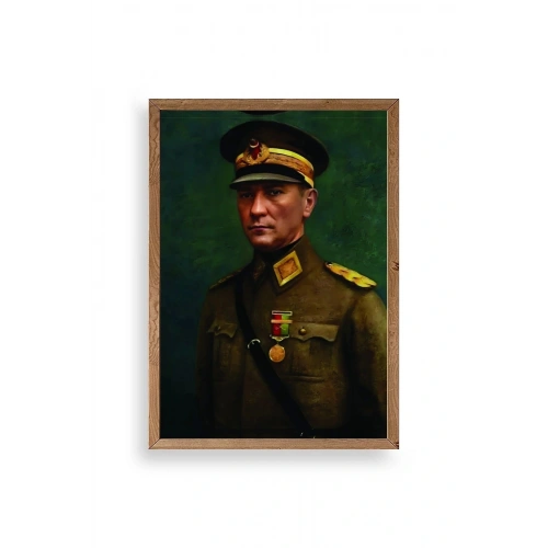 Atatürk Ahşap Çerçeveli Tablo 50 x 70