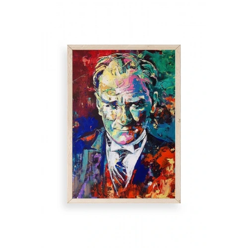 Atatürk Ahşap Çerçeveli Tablo 50 x 70
