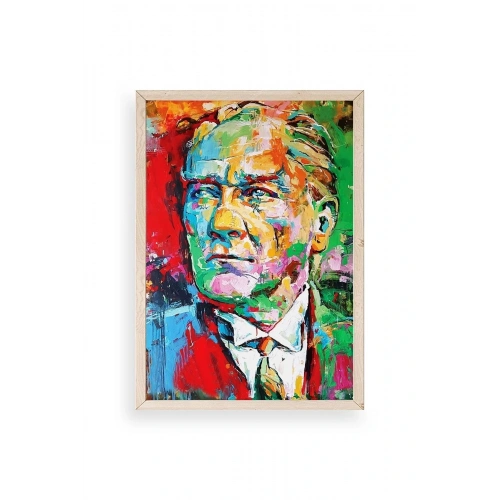 Atatürk Ahşap Çerçeveli Tablo 50 x 70