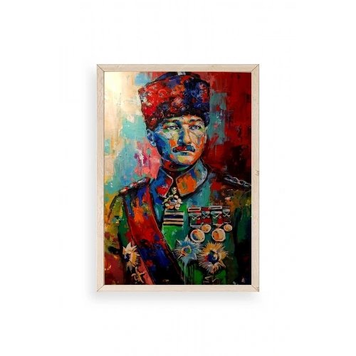 Atatürk Ahşap Çerçeveli Tablo 50 x 70
