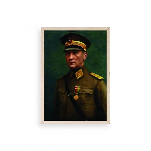 Atatürk Ahşap Çerçeveli Tablo 50 x 70