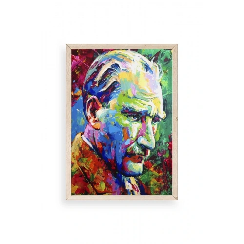 Atatürk Ahşap Çerçeveli Tablo 50 x 70