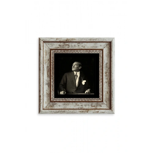 Atatürk Çerçeveli Taş Tablo 20 cm