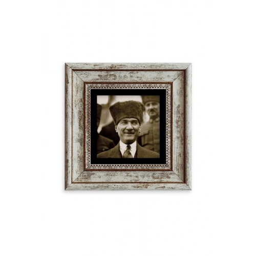 Atatürk Çerçeveli Taş Tablo 20 cm