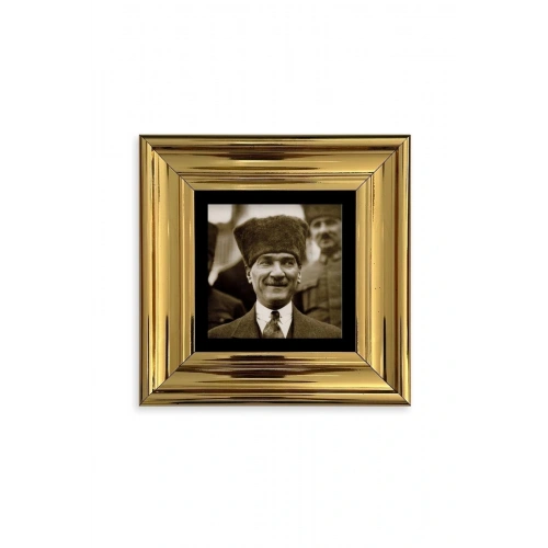 Atatürk Çerçeveli Taş Tablo 20 cm