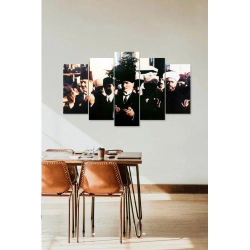 Atatürk Dua 5 Parçalı Mdf Tablo 60 x 100