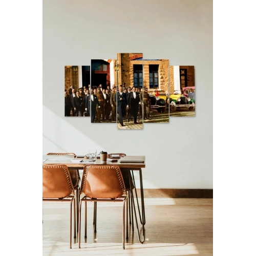 Atatürk TBMM 5 Parçalı Mdf Tablo 60 x 100