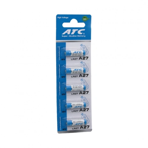ATC SUPER ALKALİNE BATTERY A27 - 27A LR27 ARAÇ - OTO KUMANDA PİLİ 12V 5Lİ KART (5365)