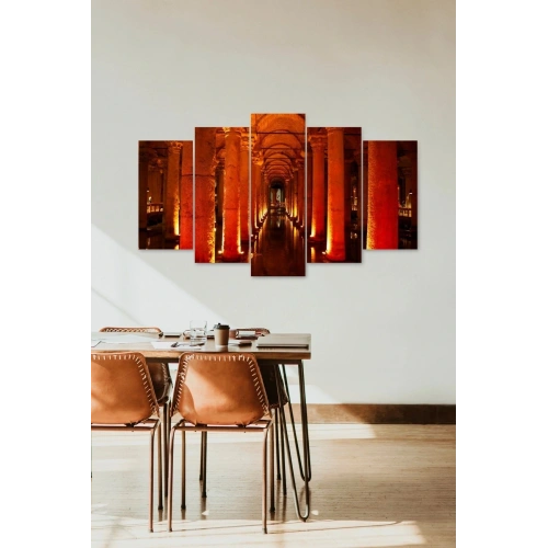 Ateşten Yollar 5 Parçalı Mdf Tablo 60 x 100