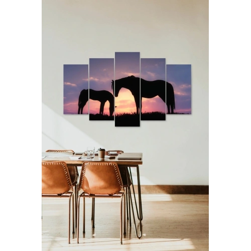 Atlar 5 Parçalı Mdf Tablo 60 x 100