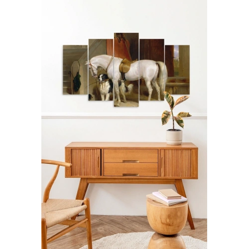 Atlar ve Masumiyet 5 Parçalı Mdf Tablo 60 x 100