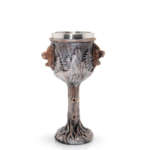 Ayı Tasarımlı Paslanmaz Çelik Kadeh Bardak