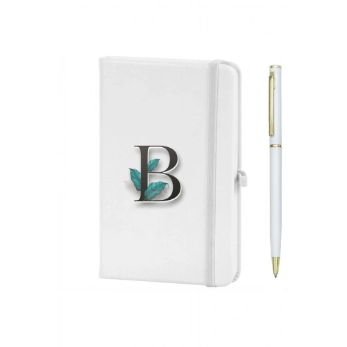B Harfi Çiçek Baskılı Defter