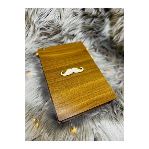 Babalar Günü Ahşap Kutulu Defter Kalem Seti