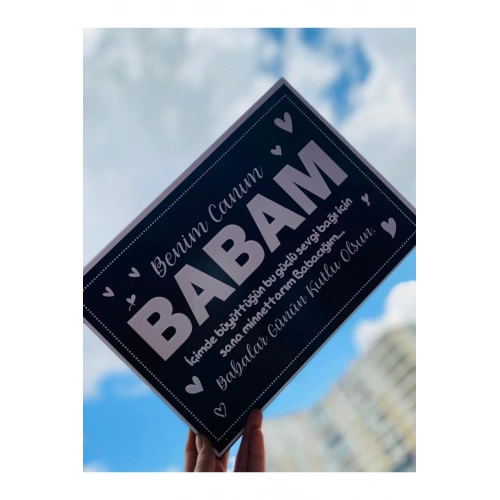 Babalar Günü Için Babam Yazılı Tablo 30 x 22