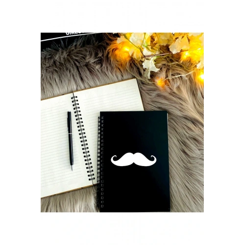 Babalar Günü Için Bıyık Modelkalem Defter Seti