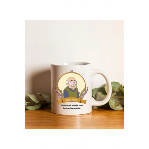 Babalar Günü İçin Dede Baskılı Kupa