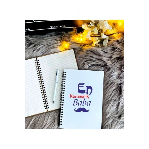 Babalar Günü Için En Karizmatik Baba Baskılı Defter Kalem Seti