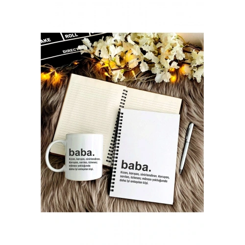 Babalar Günü Için Kalem Defter Kupa Seti