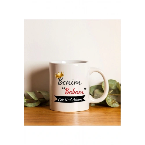 Babalar Günü Için Kral Adam Baskılı Kupa