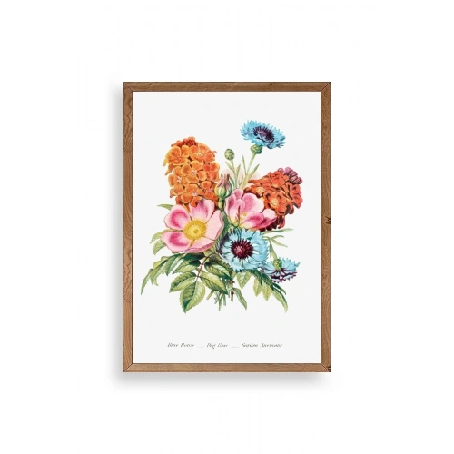 Bahar Çiçekleri Ahşap Çerçeveli Tablo 23 x 30