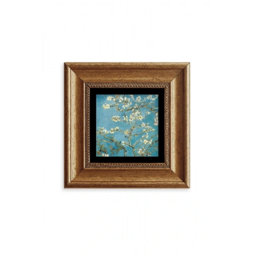 Bahar Çiçekleri Çerçeveli Taş Tablo 20 cm