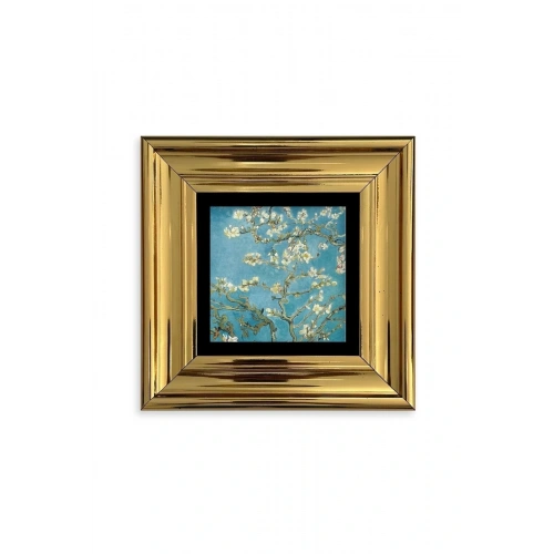 Bahar Çiçekleri Çerçeveli Taş Tablo 20 cm