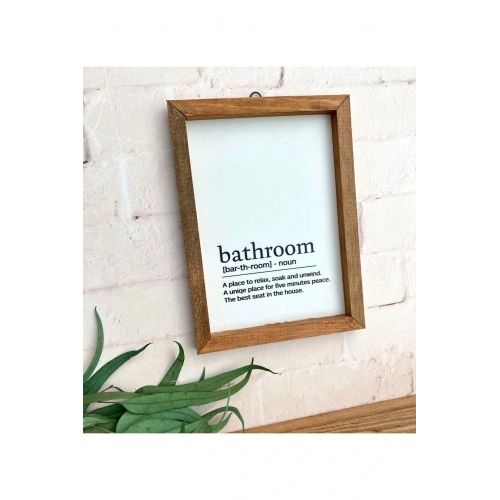 Banyo Bathroom Definition Ahşap Çerçeve 50 x 110