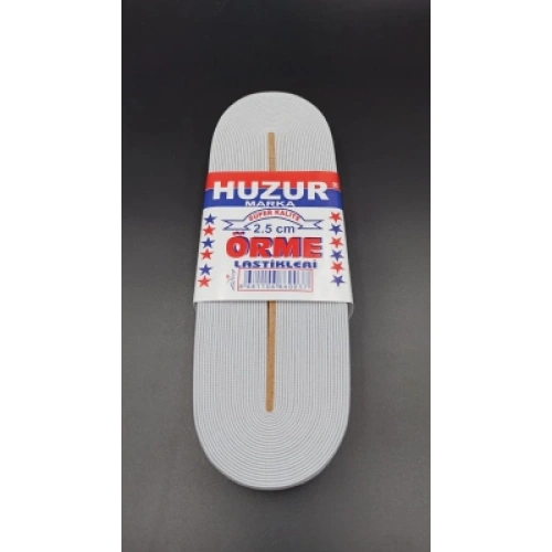 BEYAZ - 2.5CM PAÇA LASTİK GENİŞ 10MT. (5365)