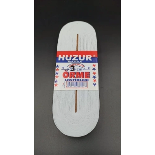 BEYAZ - 3CM PAÇA LASTİK YASSI GENİŞ 10MT. (5365)