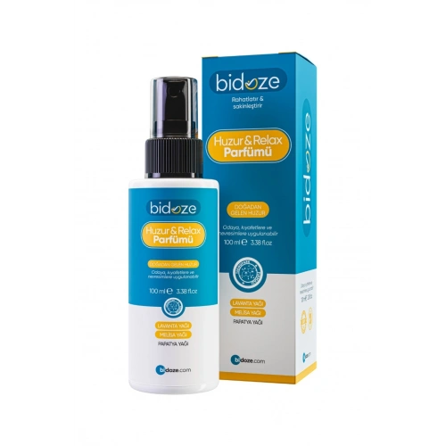 Bidoze Huzur & Relax Parfümü 100 Ml. | Sakinleştirici Uyku ve Yastık Spreyi
