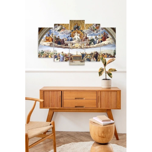 Bilgelik Manzarası Yunan 5 Parçalı Mdf Tablo 60 x 100