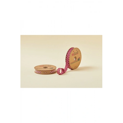 Biye Büyük Puanlı Katlı A11 Bordo 2 cm 25 Metre %65 Koton %35 Polyester