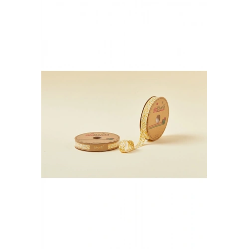 Biye Çiçekli Katlı A03 Sarı 2 cm 25 Metre %65 Koton %35 Polyester